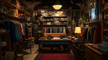 A cozy second-hand shop interior