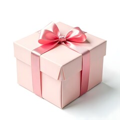 Obraz premium gift, box, wrapped, bow, shiny, present, package, festive, decoration, holiday, Christmas, birthday, isolated, background, white, celebration, surprise, elegant, decorative, ribbon, colorful, cheerful
