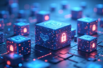 Vibrant visualization of blockchain in business applications