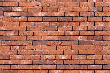 decorative red brick wall close up