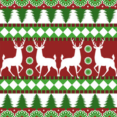 Geometric Ethnic Pattern Design Background or Wallpaper and Christmas Day .