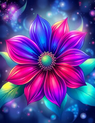 Obraz premium beautiful flower with multi-colored petals.