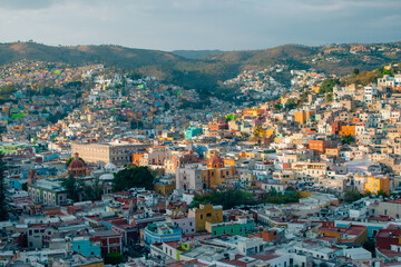 Guanajuato, Mexico. December 24, 2023 Architecture and facade in city houses in Guanajuato, Mexico.