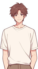 Anime Boy Portrait with a Simple Style