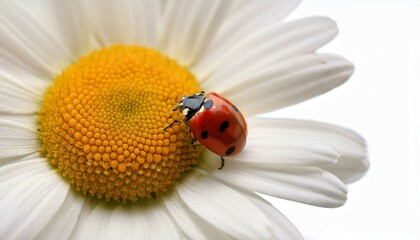 ladybug on camomile