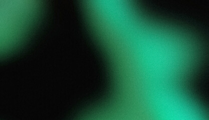 Green gray abstract glowing color gradient background on dark. Soft color glitch noisy gradient, vibrant color flow, bright, shine, noise texture, aesthetic texture background