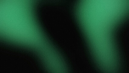 Green abstract glowing color gradient background on dark. Soft color glitch noisy gradient, vibrant color flow, bright, shine, noise texture, aesthetic texture background