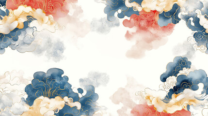 China-Chic style auspicious cloud pattern background