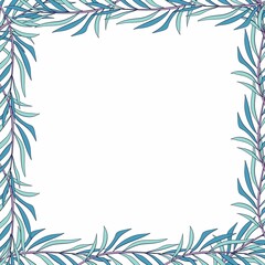 abstract background with frame christmas frame with fir branches