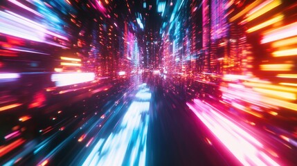 Fototapeta premium Neon Lights Speed