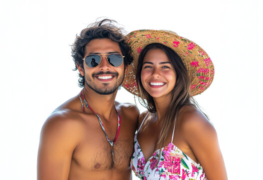 Pareja de vacaciones en la playa
