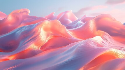 Obraz premium Fluid abstract waves with pastel gradients
