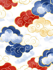 China-Chic style auspicious cloud pattern background