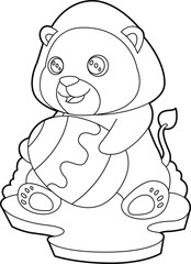 Lion Easter Easter egg Animal Vector Graphic Art Illustration