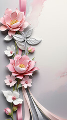 bouquet of pink lilies