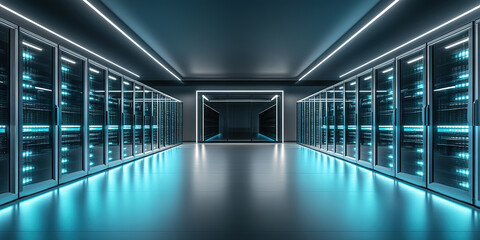 Fototapeta premium Background of Communication Data Computer room background