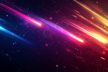 Vibrant Light Trails: A Burst of Color in Motion