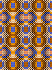 Knit seamless pattern print. Seamless pattern. Knit sweater pattern background abstract. seamless pattern with circles