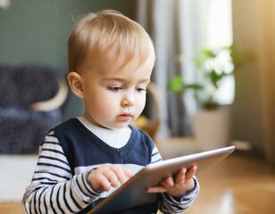 Dziecko ogląda bajki na tablecie