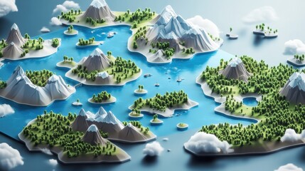 3D Isometric Tourism Map: Planning and Development of Scenic Routes
