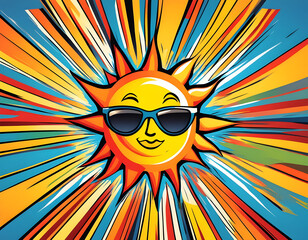 colorful Creativity with cool isolated pop art style background