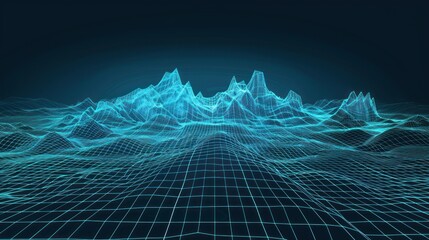 Abstract Wireframe Landscape