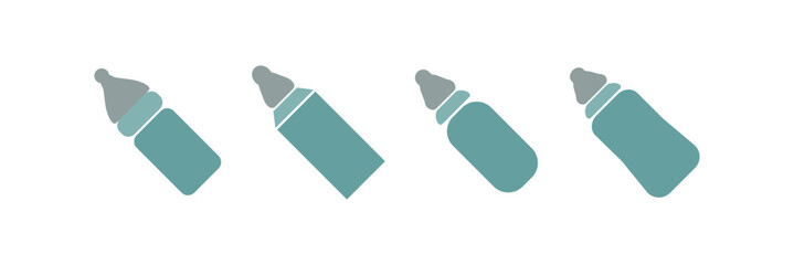 Baby bottle icon vector set. Kids toys . illustration sign collection. child symbol or logo.