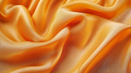 Obraz premium The orange fabric is smooth and shiny