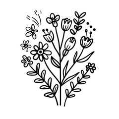 Flower Bouquet PNG Meadow Flower Transparent PNG