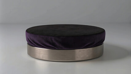 Warm lighting and a layered podium design make this space perfect for presentations.