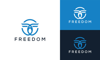 Initial F Wings Freedom, Logo Design Inspiration