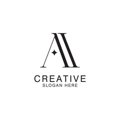 Modern Creative AI Logo Design. icon initial Based Monogram and Letters in Luxury vector