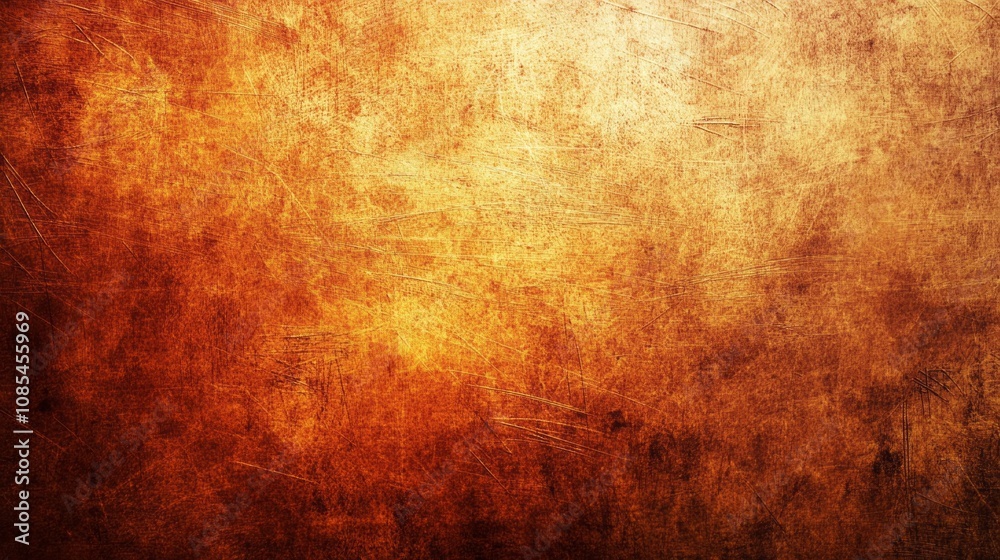 Aufkleber A very rough and textured orange background with a few lines of text