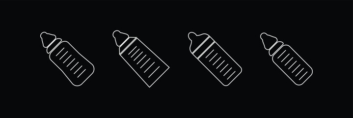 feeding bottle icon, baby symbol, milk bottle icon