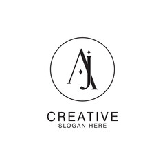 Modern Creative AJ Logo Design. icon initial Based Monogram and Letters in Luxury vector