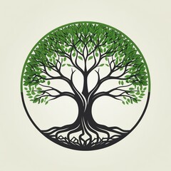 Obraz premium Creative and Modern Tree Logo Design for Eco-friendly Brands