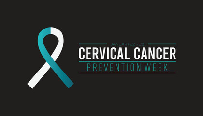 Cervical Cancer Prevention Week observed each year during January. Healthcare Medical Awareness  concept. Vector template for banner, greeting card, poster with background.