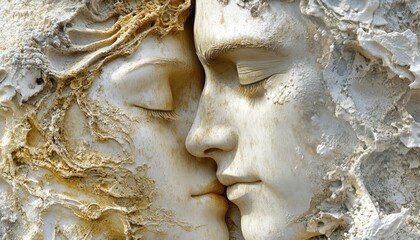 Soulmates in a Quiet Embrace A Tender Sculpture Depicting the Deepest Expressions of Love, Harmony, and Devotion A Timeless Symbol of True Partnership, Unconditional Affection, and Lasting Commitment
