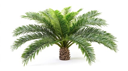  Palm Tree Illustration on a White Background, Simple and Elegant Design for Tropical or Summer-Themed Projects