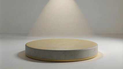 Warm lighting and a layered podium design make this space perfect for presentations.