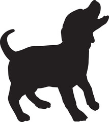 Dog Silhouette Vector Illustration for Pet Lovers and Animal Design Projects.