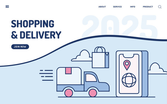 Shopping And Delivery Landing Page