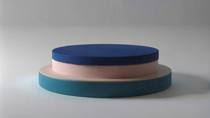 Warm lighting and a layered podium design make this space perfect for presentations.