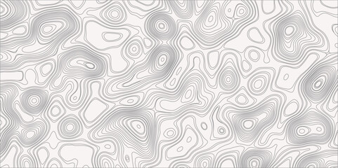 Abstract background with topographic map white background. The stylized height of the topographic map contour in black lines. gradient multicolor wave curve lines banner background design.