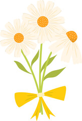 Handdrawn daisy flower illustration