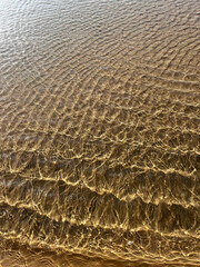 clear water beach. sand under the water
