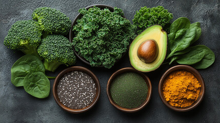 High-Resolution Assortment of Fresh Fruits, Vegetables, and Healthy Snacks in Vibrant Display - Generative AI
