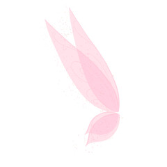 Pink Fairy wings with glitter side view