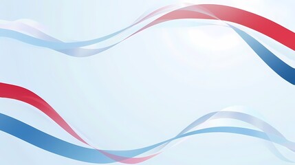 Obraz premium Digital technology red and blue wave illustration poster background