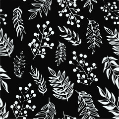 Big flowers pattern, upscale floral pattern. graphical textures floral, trendy colors pattern , flowers background with leaves. vector illustration.